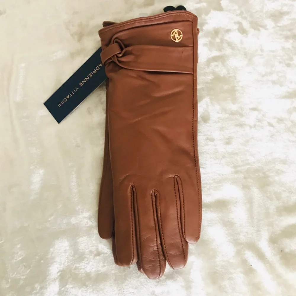 Adrienne Vittadini Leather Gloves